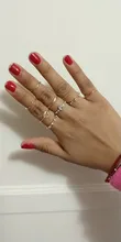 Yobest-Conjunto de anillos Vintage bohemios para mujer, juego de sortijas geométricas con forma de media Luna Dorada para mujer, conjunto de anillos con personalidad de cristal, regalo de joyería para fiesta