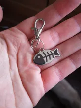 Collar con colgante de acero inoxidable para gato, etiqueta de identificación personalizada para gato, accesorios para mascotas, forma de pez