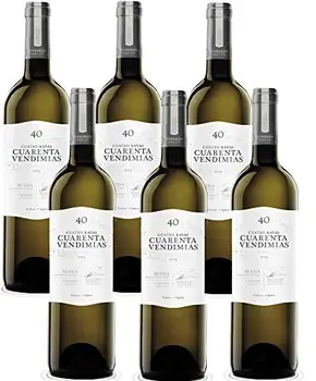 Wine white four Stripes Forty vintage dress-Verdejo, 6 bottles x 750 ml, free from Spain, white wine
Wine white four Stripes Forty vintage dress-Verdejo, 6 bottles x 750 ml, free from Spain, white wine