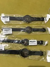 Reloj de pulsera sencillo informal para hombre y mujer, banda de reloj de cuero PU con esfera redonda para parejas, XRQ88