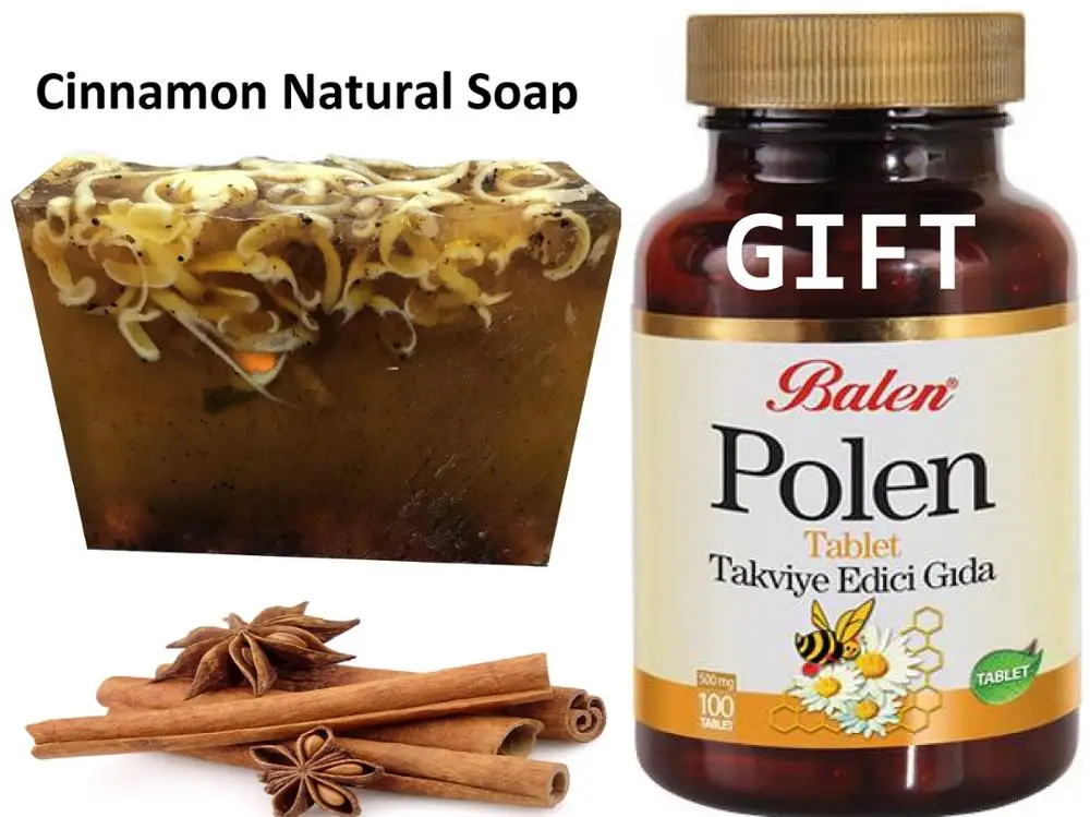 Anti Acne Cinnamon Natural Handmade Soaps 100 gr+Gift Food SUPLEMENT Pollen 100 Capsules Lower Heart Disease High Antioxidant 
Anti Acne Cinnamon Natural Handmade Soaps 100 gr+Gift Food SUPLEMENT Pollen 100 Capsules Lower Heart Disease High Antioxidant