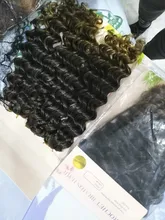 Sintético de la onda profunda del pelo trenzado extensiones de 10 corto 3 unids/pack cabello ombré ondulado extensiones de pelo ondulado