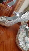 Zapatos de cuero, de tacón alto y de la princesa Elsa para niñas, sandalias para niños, sandalias de fiesta, calzado para niñas, tallas 24-36
