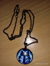 ¡Caliente! Cadena con colgante de lobo brujería Estilo nórdico para mujer, colgante de cadena con colgante de Animal