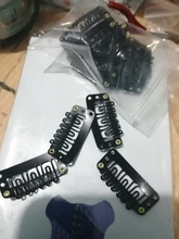 Alileader-Clips de extensión para extensiones de cabello humano, 20 unids/lote, Clip para extensiones, peine de Metal para cierre