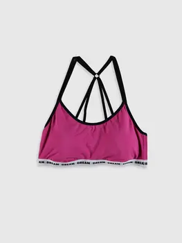 Backpack Detailed Slogan Printed Bra 
Backpack Detailed Slogan Printed Bra