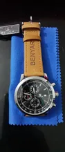 BENYAR-reloj deportivo de lujo para hombre, cronógrafo de cuero, resistente al agua, de pulsera, militar, de cuarzo, saat