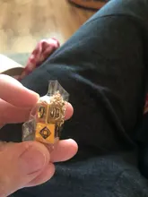 Pulsera de Color dorado antiguo, accesorio de dados de la suerte, con cadena de eslabones, joyería con espejo de coche, Han Solo, 1,25 cm, nueva