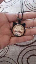 Anime nuevo Yuri sobre hielo cristal cabujón gatos orejas collar Yuri Katsuki Plisetsky cristal gema colgante con dos regalos de joyería para las orejas