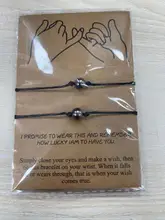 Día de las madres pulsera 2 par/set hueco de acero inoxidable Corazón de mariposa colgante ajustable cuerda pulseras de cadena para mamá