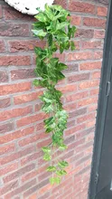 Planta colgante artificial, mata de 90cm con hojas verdes de hiedra y parra para la decoración del hogar, el jardín y fiestas