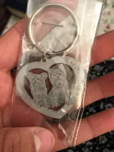 Llavero personalizado con foto de corazón, llavero de fotografía de gato, regalo de cumpleaños, recuerdo, Llavero perro de memoria