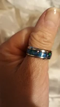 I & FDLK-anillo de compromiso de acero inoxidable para hombre, sortija de lujo de ópalo de Fuego Azul, joyería de boda