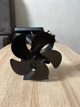 Chimenea negra de cinco aspas para el hogar, estufa de calor con ventilador, quemador de madera, silencioso, respetuoso con el medio ambiente, eficiente