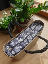 TANQU-Bolsillo interior de lona impermeable para Mini bolsa, bolsillo con cremallera, colorido, clásico