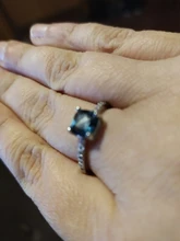 Huitan-anillo cuadrado de piedra azul para mujer, accesorios sencillos minimalistas, sortija, joyería anillos de compromiso