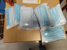 Mascarilla médica desechable, mascarilla quirúrgica de 3 capas, anticontaminación, con sujeción para las orejas, mascarilla sanitaria transpirable