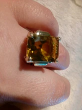 FDLK Retro de las mujeres de la joyería Vintage corte de la princesa diamante amarillo de imitación de regalo anillos de boda Banda, tamaño 5-12