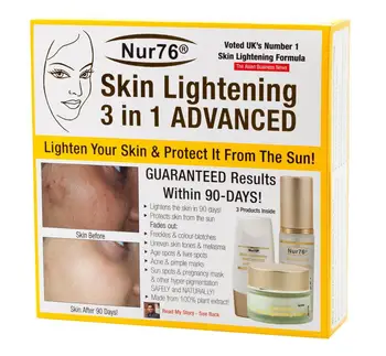 NEW 2020 Advanced Skin Lightening 3 in 1 formula - SERUM, CREAM & SUN PROTECTION
NEW 2020 Advanced Skin Lightening 3 in 1 formula - SERUM, CREAM & SUN PROTECTION