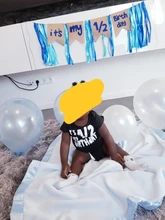 Body de medio cumpleaños para niño, Media camisa de cumpleaños, trajes de medio cumpleaños para niño, regalo Neutral para bebé 1/2