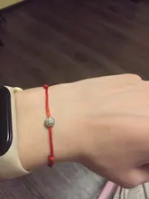 CHSXY-pulsera de cuerda de hilo rojo de la amistad de la suerte, abalorio de bola de circón cúbico de alta calidad, joyería tejida a mano minimalista