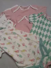 Monos de bebé 100% algodón, ropa de manga corta, mono con estampado de dibujos animados, 5 uds.