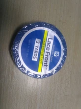 Cinta de soporte frontal de encaje azul de 3 yardas para peluca, tupé, cinta de doble cara para extensión de cabello