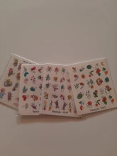 Calcomanías de agua con hojas y flores, calcomanías de transferencia facial en línea abstracta, adhesivos para uñas, decoración de la serie de verano y primavera, 1 hoja