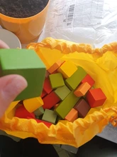 Bloques de construcción de madera crudo para niños, juguetes ensamblados, Sin pintura de rompecabezas, partículas grandes, de 1 a 2 a 3 años, juguetes para niños para chico