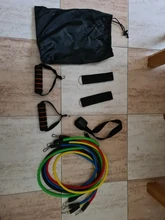 Set de Bandas de Resistencia, gomas bandas elasticas fitness para entrenar con soporte de 100lbs, Kit de Bandas para Entrenar con 5 tubos, 4 Manijas de Hule, Correas para Tobillos, Anclaje para puerta