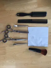 YBLNTEK-Kit profesional de tijeras de peluquería, juego para cortar el cabello, peine, cola, capa, 7/9 unidades