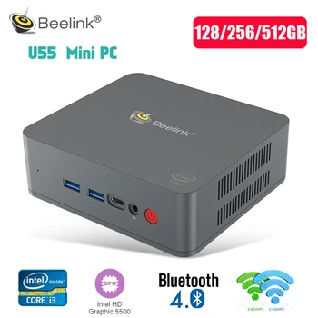 Beelink U55 Mini PC Intel Core i3-5005U Quad Core Intel HD Graphic 5500 8GB RAM 2.4G/5.8G WiFi 1000Mbps BT USB3.0 Set Top Box
Beelink U55 Mini PC Intel Core i3-5005U Quad Core Intel HD Graphic 5500 8GB RAM 2.4G/5.8G WiFi 1000Mbps BT USB3.0 Set Top Box