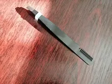 Pinzas para cejas, 1 Uds. Con cepillo para cejas, peine de acero inoxidable, pinzas de extensión de pestañas, párpados dobles, Clip para Pinzette