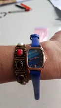 Reloj clásico de cuero para mujer, pulsera de cuarzo con correa de cuero, esfera de mármol, informal, 1 unidad