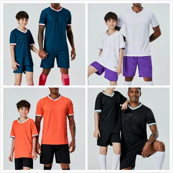 High Quality Adult Youth Customize V-Neck Football Jersey Shorts Set Design Team Soccer Uniform Sport Training Sweatshirt Suits 
High Quality Adult Youth Customize V-Neck Football Jersey Shorts Set Design Team Soccer Uniform Sport Training Sweatshirt Suits