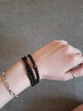 Pulseras de madera de sándalo Natural para hombres y mujeres, brazaletes con cuentas de ébano negro, nudo de oración de madera budista, 9 estilos, 6mm