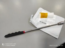 Palo de recogida magnético de 19-69CM, extensor telescópico, bolígrafo de imán de barra de succión para recogedor de metal, herramienta de recogida con LED