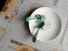 2 unids/set bebé suave cabeza cuchara y tenedor mango corto niños Juego de tenedor cuchara libre de BPA