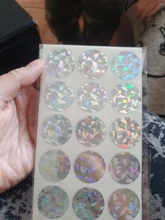 Pegatinas de puntos redondos para rascar, pegatinas láser de 1 , 100 Uds.