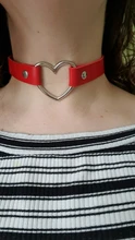 Gargantilla gótica Punk de cuero PU para mujer, cadena con hebilla de corazón, Collar, joyería para fiesta, accesorios para el cuello 2021