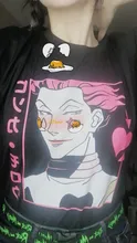 Hunter X Hunter-Camiseta de algodón con cuello redondo para hombre, camiseta de manga corta Hisoka Morow, camiseta de Anime HxH, Harajuku