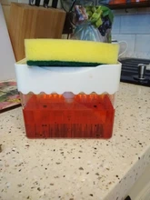 Soap-Organizer Liquid-Dispenser-Container Soap-Pump-Dispenser Sponge-Holder Hand-Press