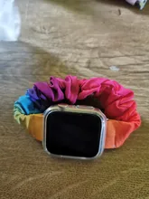 Scrunchie correa de reloj Apple watch banda 40mm 44mm 42mm 38mm 42mm nailon elástico Solo lazo pulsera brazalete de la serie 6 5 4 3 se banda