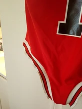 Bikini deportivo de una pieza para mujer, traje de baño rojo con eslogan, 2 colores, 2018