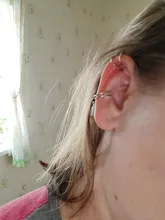 Pendiente de cartílago falso para hombre y mujer, Arete de hojas doradas sin perforación, Clips para las orejas, joyería para hombre y mujer, regalos al por mayor