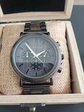 BOBO BIRD reloj de madera para hombre erkek kol saati reloj de madera elegante de lujo cronógrafo relojes militares de cuarzo en caja de regalo de madera