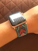 Correa de nailon elástico para Apple Watch, banda Bohemia de 42mm, 44mm, 38mm y 40mm para iwatch 6 SE 5 4 3