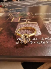 YANHUI-Anillo de compromiso de oro amarillo sólido de 18K y diamante, joyería de lujo, 8mm y 2 quilates, matrimonio, piedra solitaria