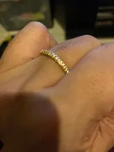 Anillo de boda de cristal de circonia cúbica Micro pavé para mujer, sortija de apilamiento eterno, banda de aniversario de oro rosa de 1,0mm