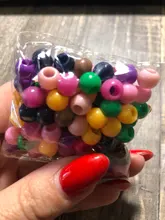 100 unids/lote 8x6mm acrílico espaciador Cuentas grandes cuentas con orificio para la fabricación de la joyería DIY